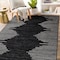 World Rug Gallery Bohemian Stripe Stain Resistant Area Rug 5' x 7' Black 385BLACK5X7 - alternate 5